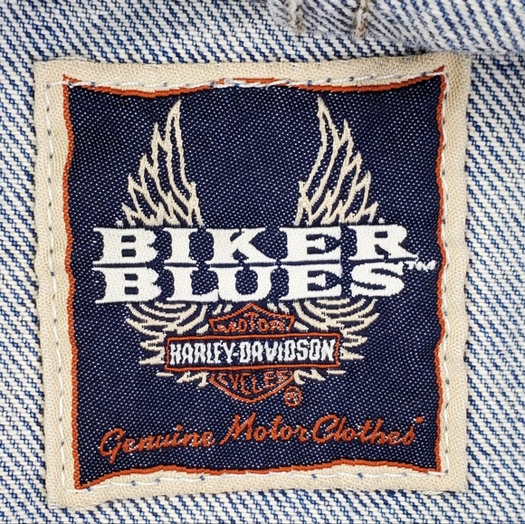 Harley Davidson VTG Womens Biker Blues Embroidered w/Patches READ - Size L - GUC - Picture 10 of 14